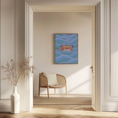 Tiger In Blue Waves