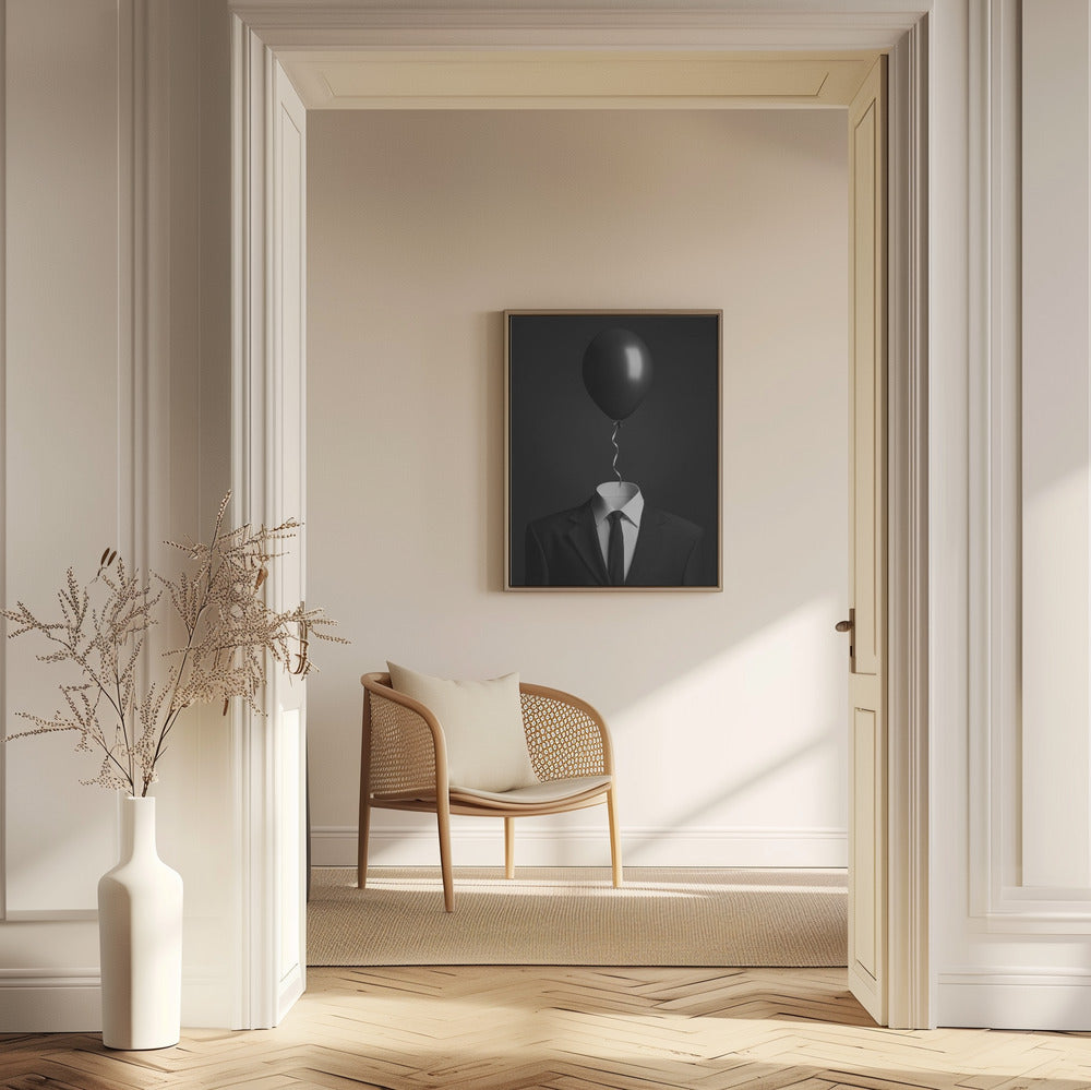 Thoughts | Balloon head quirky wall art