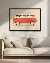 Load image into Gallery viewer, VW Campervan | Redvan wall art
