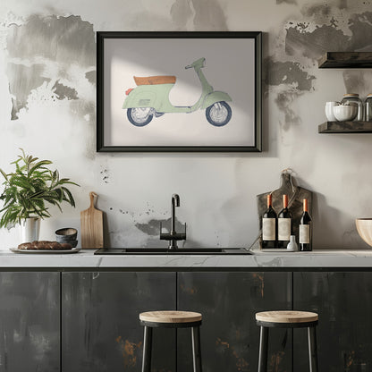 Vespa Print | Motorcycle wall art