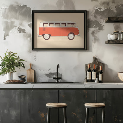 VW Campervan | Redvan wall art