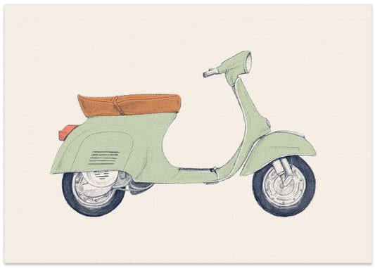 Vespa Print | Motorcycle wall art