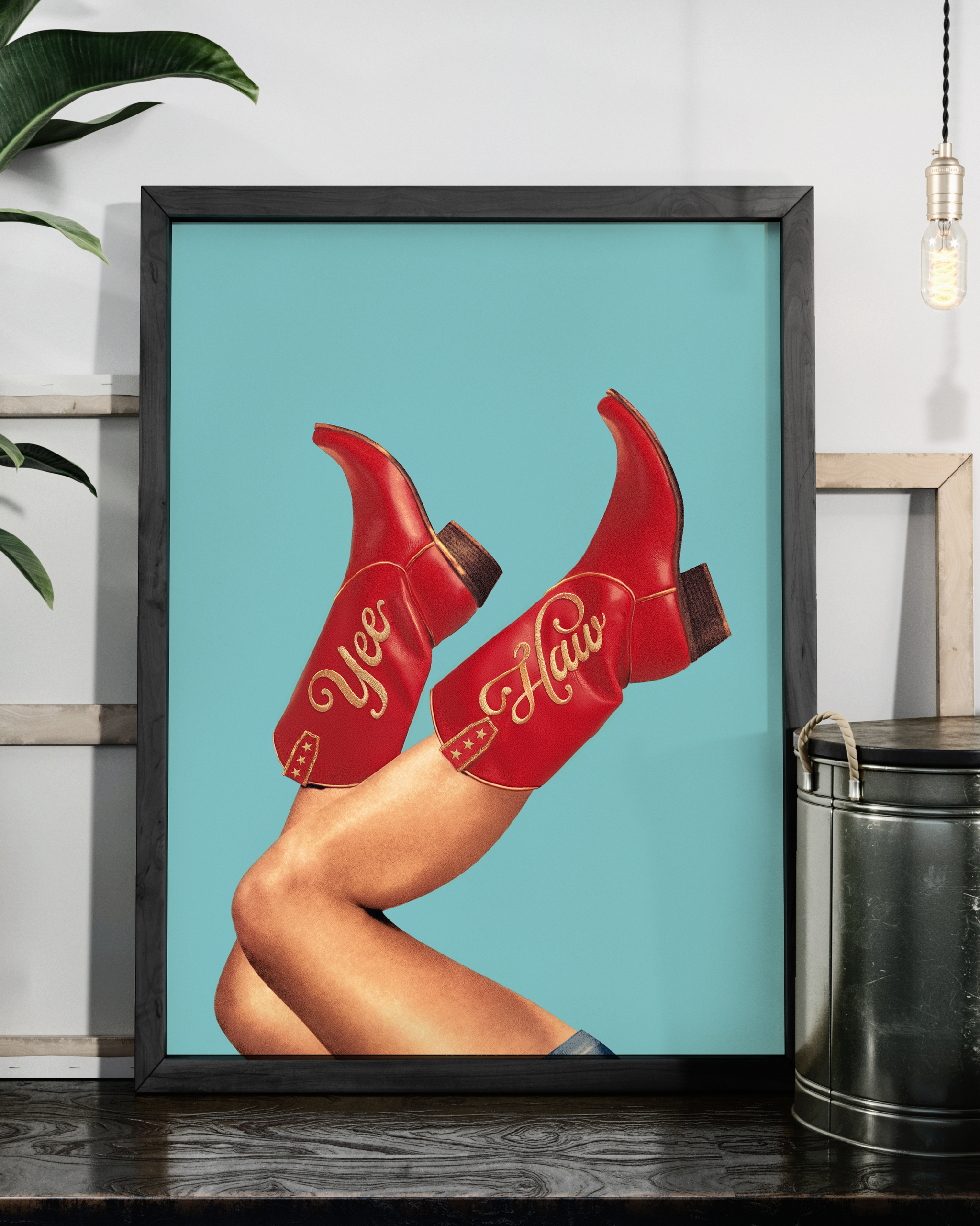 These Boots - Yee Haw Cherry Red | Surreal Art Print | By Vertigo Artography