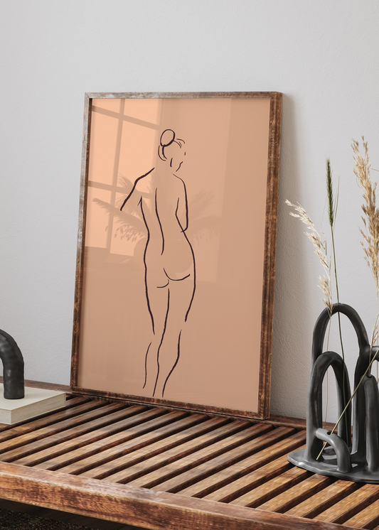 Minimal Nude from the back peach color