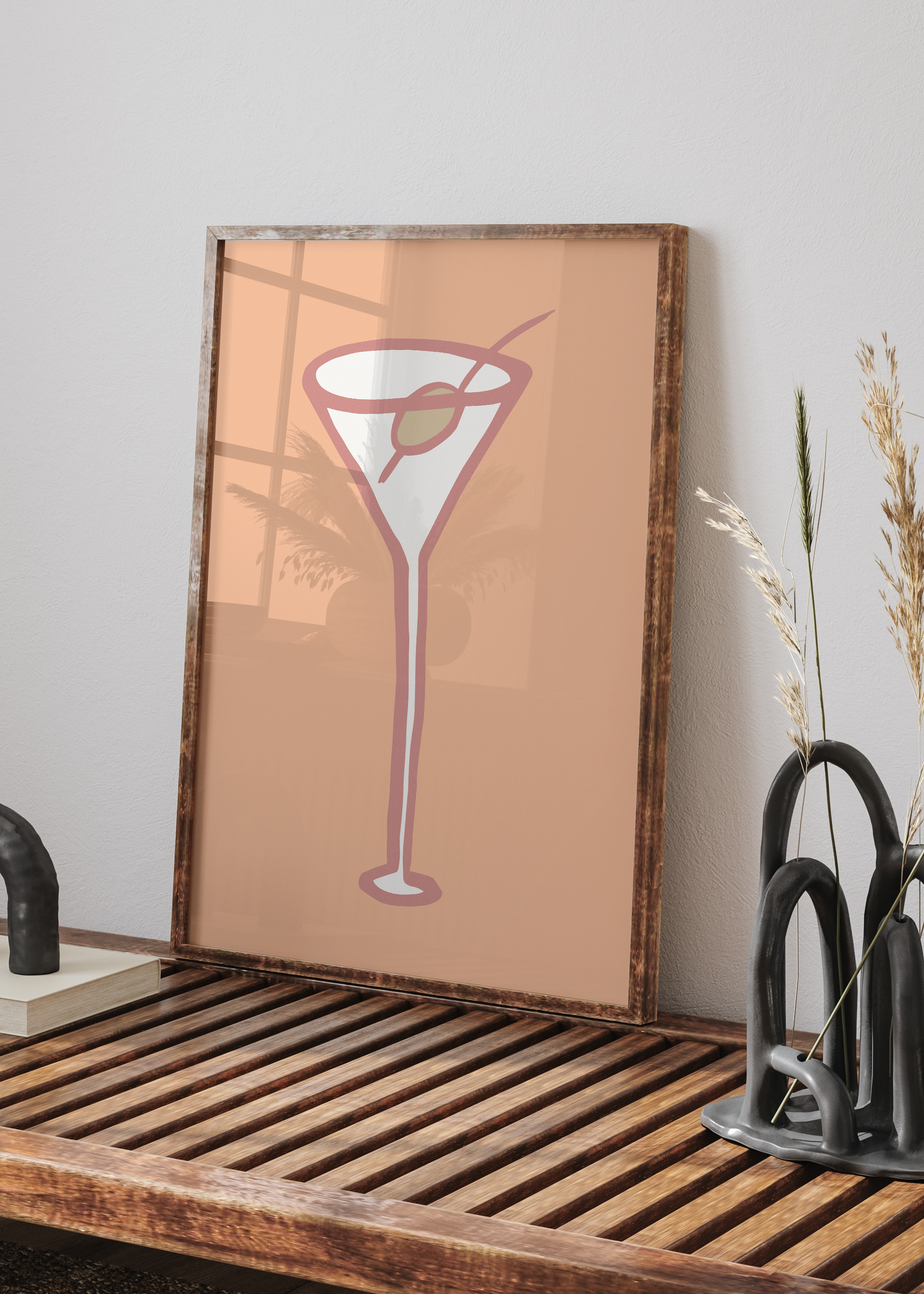 Olive In Glass Peach Fuzz Wall Art Print