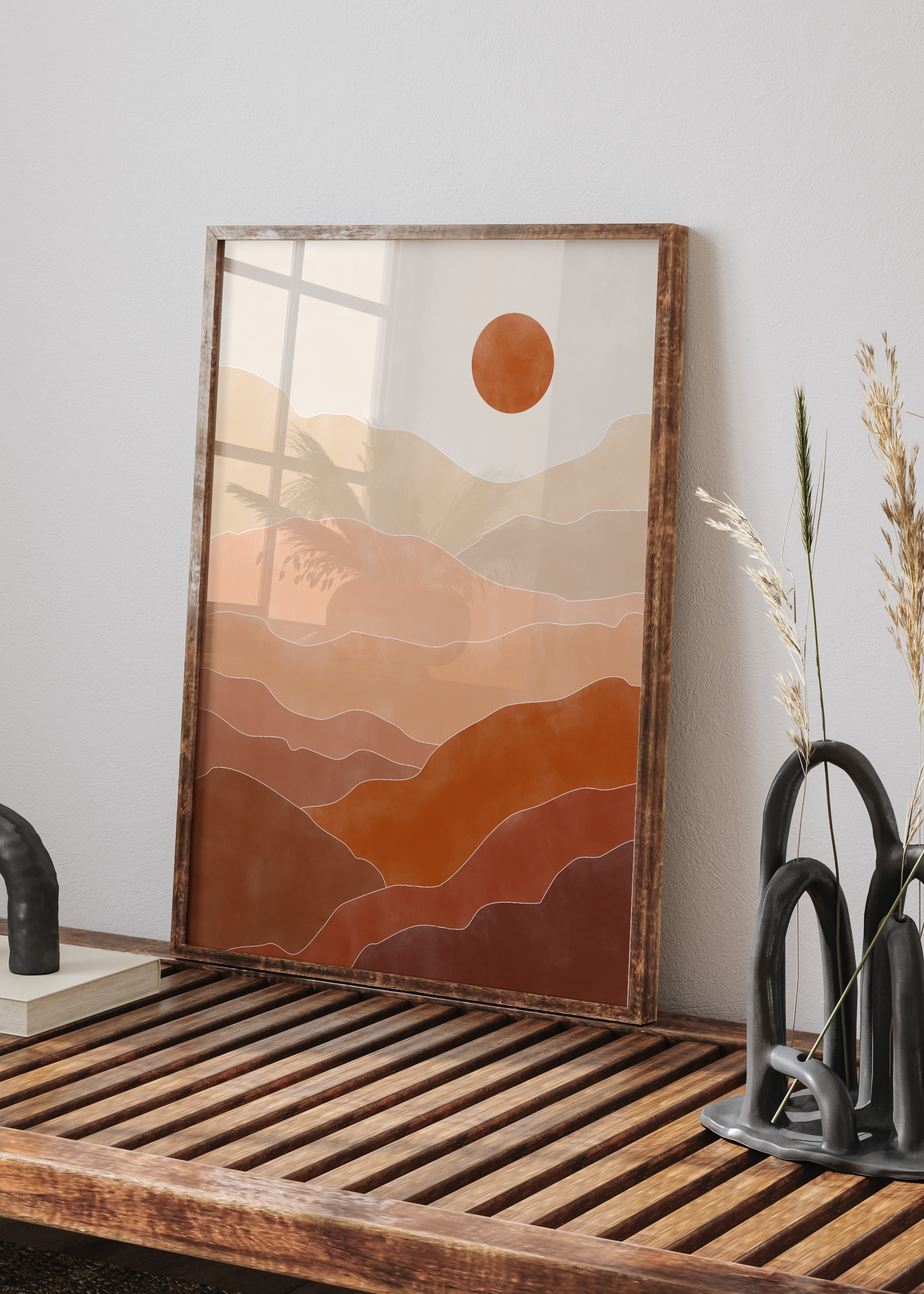 terracotta Sunset Wall Art By Elena Ristova