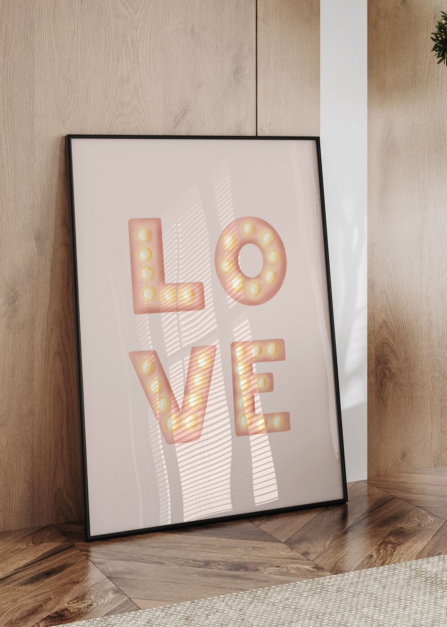 LOVE Light Letters Pink By Aminah Eleonora