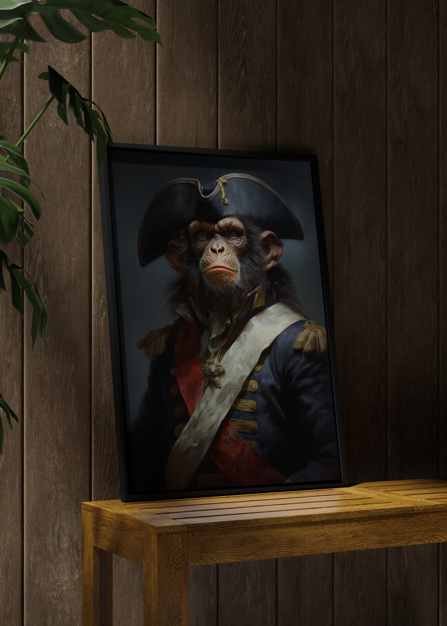 Chimpanzee Pirate Portrait | Altered Animal Portrait Wall Art