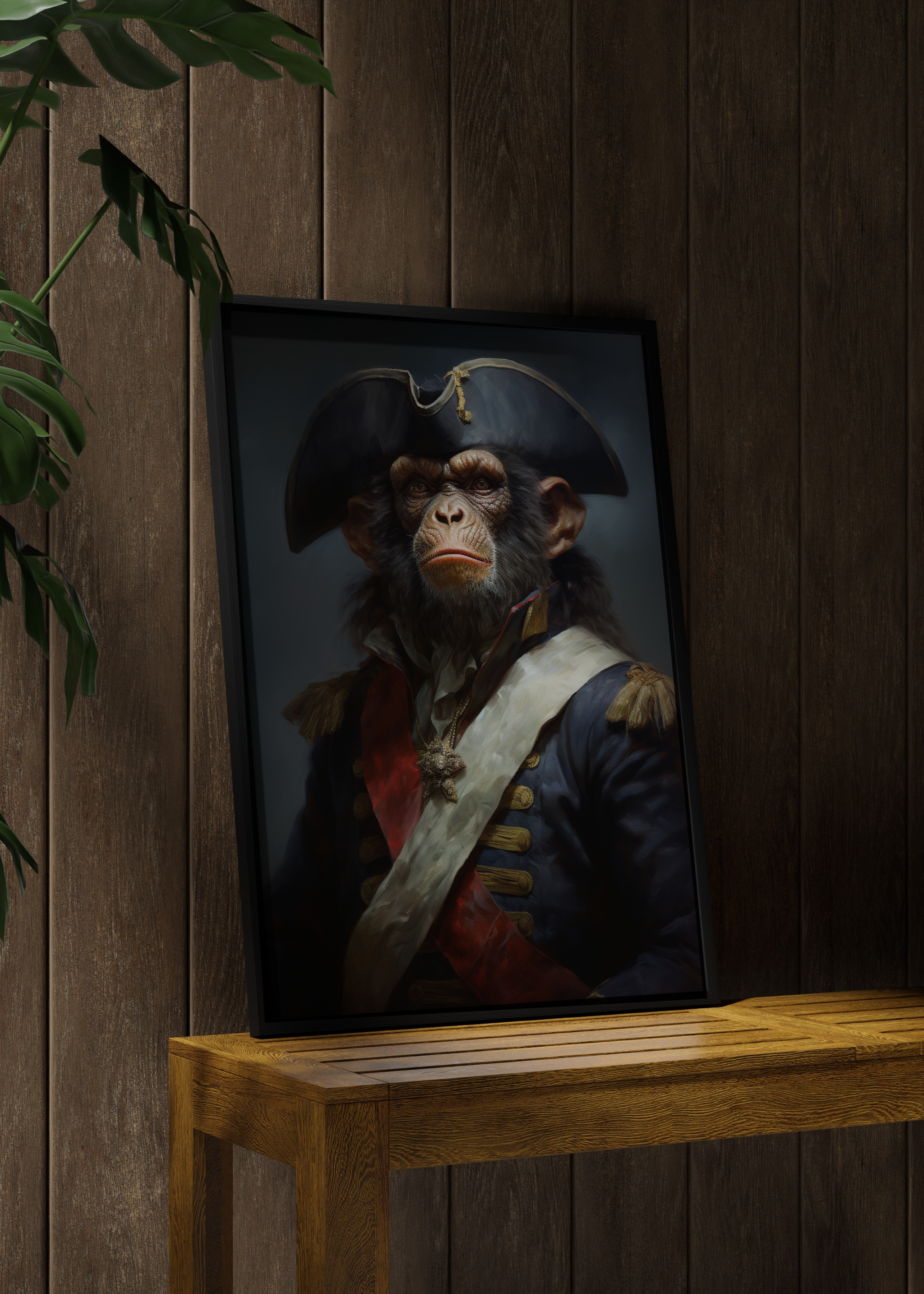 Chimpanzee Pirate Portrait | Altered Animal Portrait Wall Art