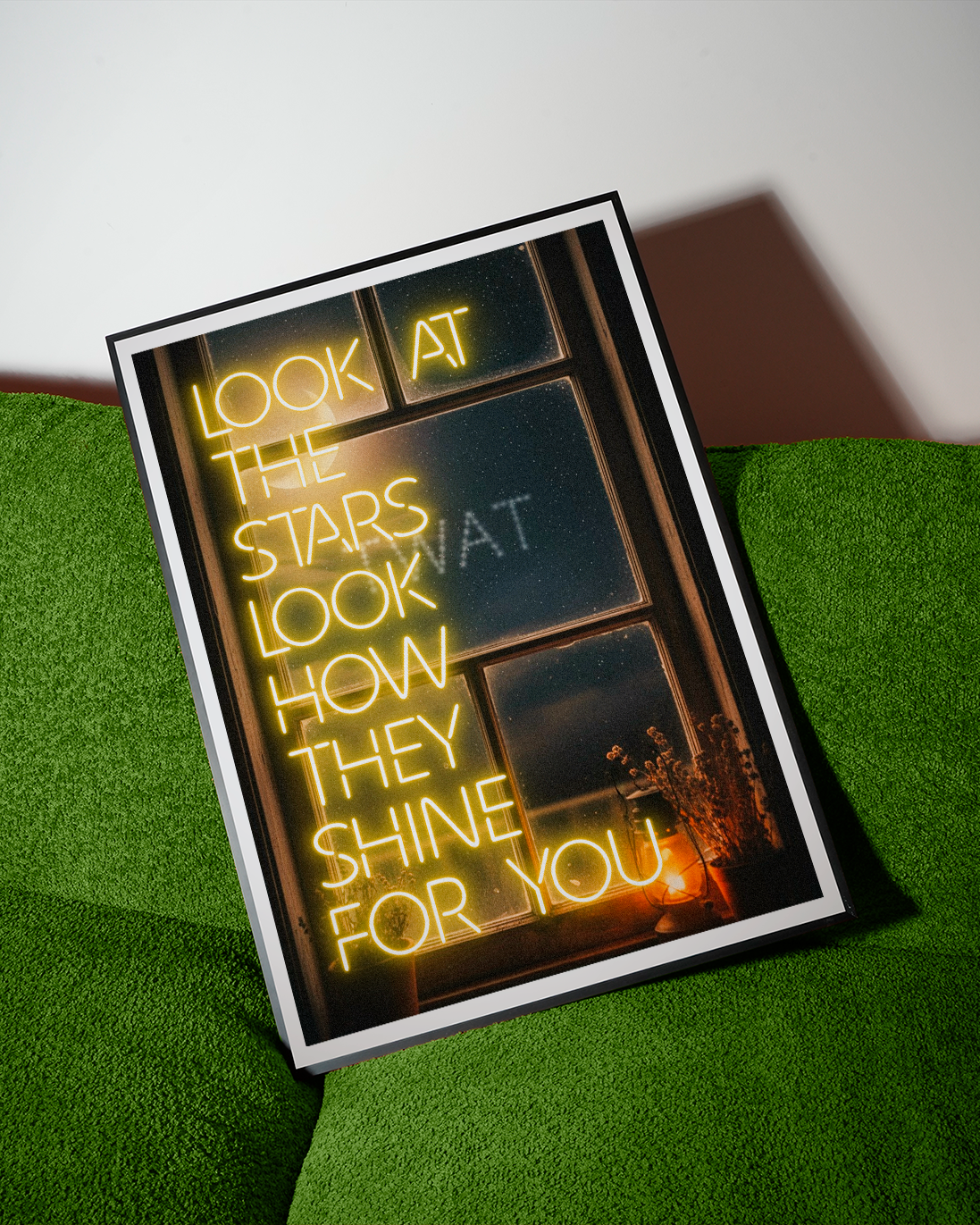 Look at The Stars (Tw*t) Quote Neon Print | Fun Neon Print | Neon Home Decor | Wall Art