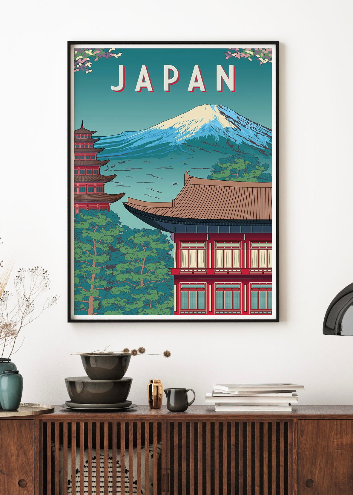 Japan Travel Poster | Vintage Postcard Wall Art