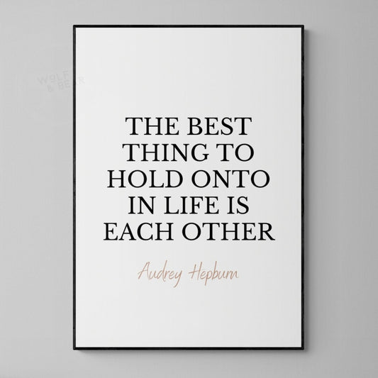 Audrey Hepburn Quote Print