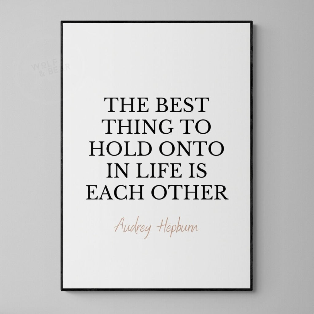 Audrey Hepburn Quote Print