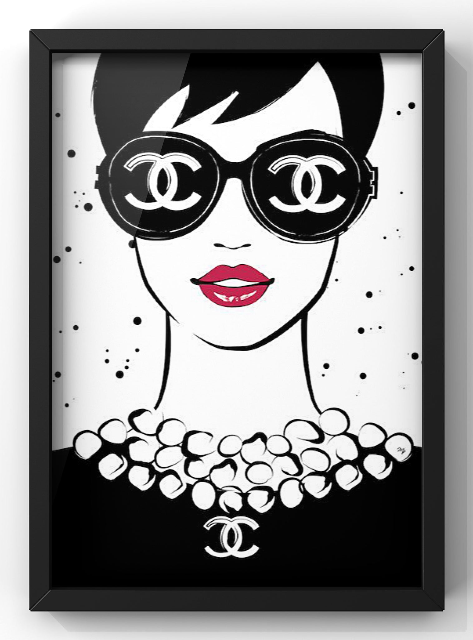 Twiggy print, 1960s fashion model, Chanel, Wall art print, poster
