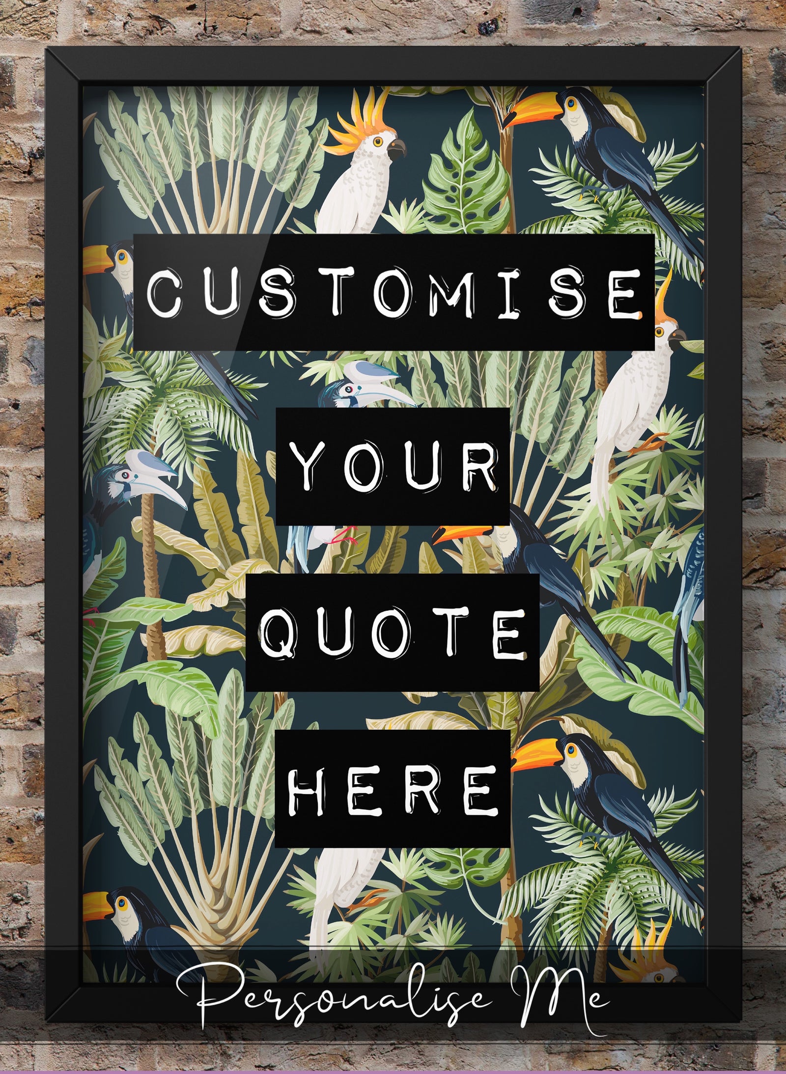 Personalised Tropical Bird Quote Print