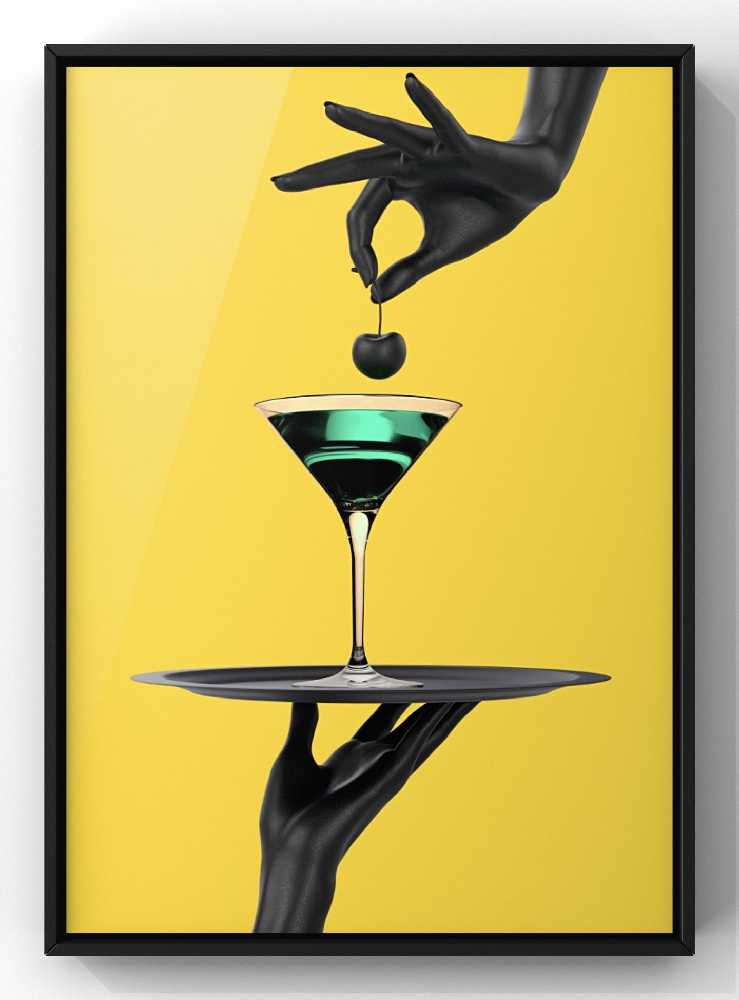Let’s Make Martini’s Bold Wall Art | Bright Yellow Wall Art