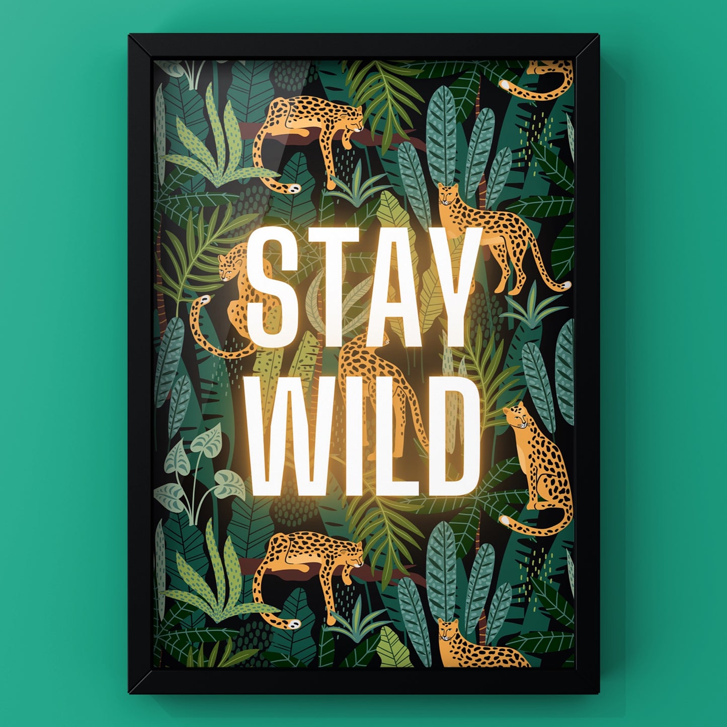 Stay Wild Tropical Quote Print