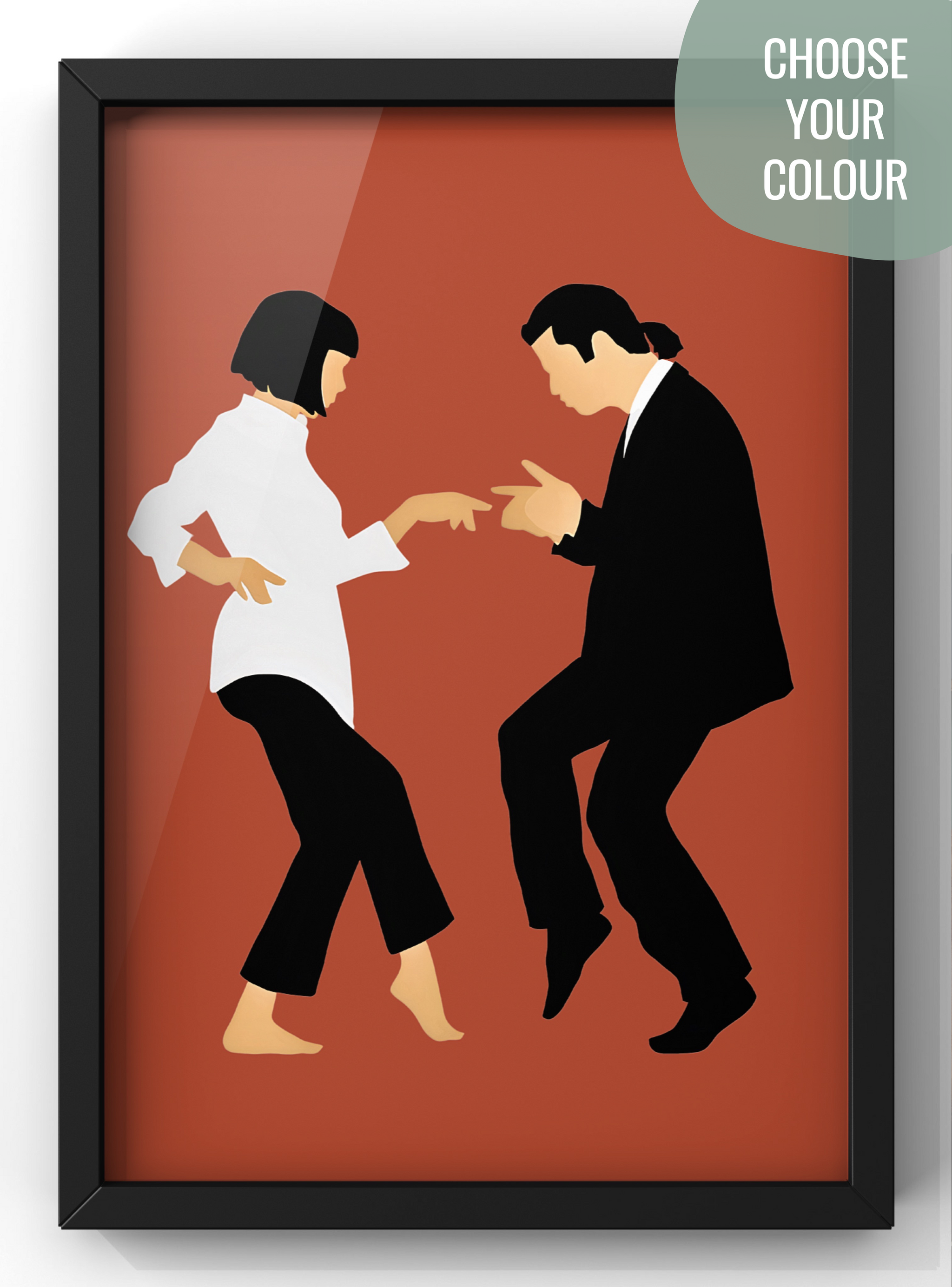 Pulp Fiction Iconic Dance Print Movie Poster Optional Colours