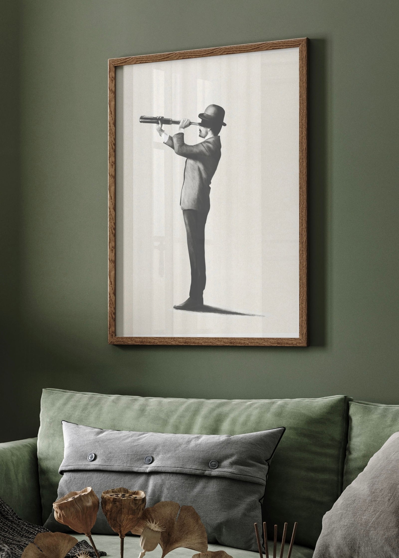 Gentlemen Telescope Print | Minimal Wall Art Print  | Alternative Wall Art