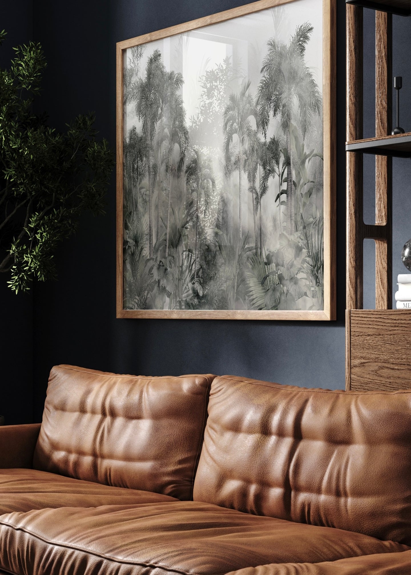 Tropical Forest Wall Art Print | Black & White Wall Art