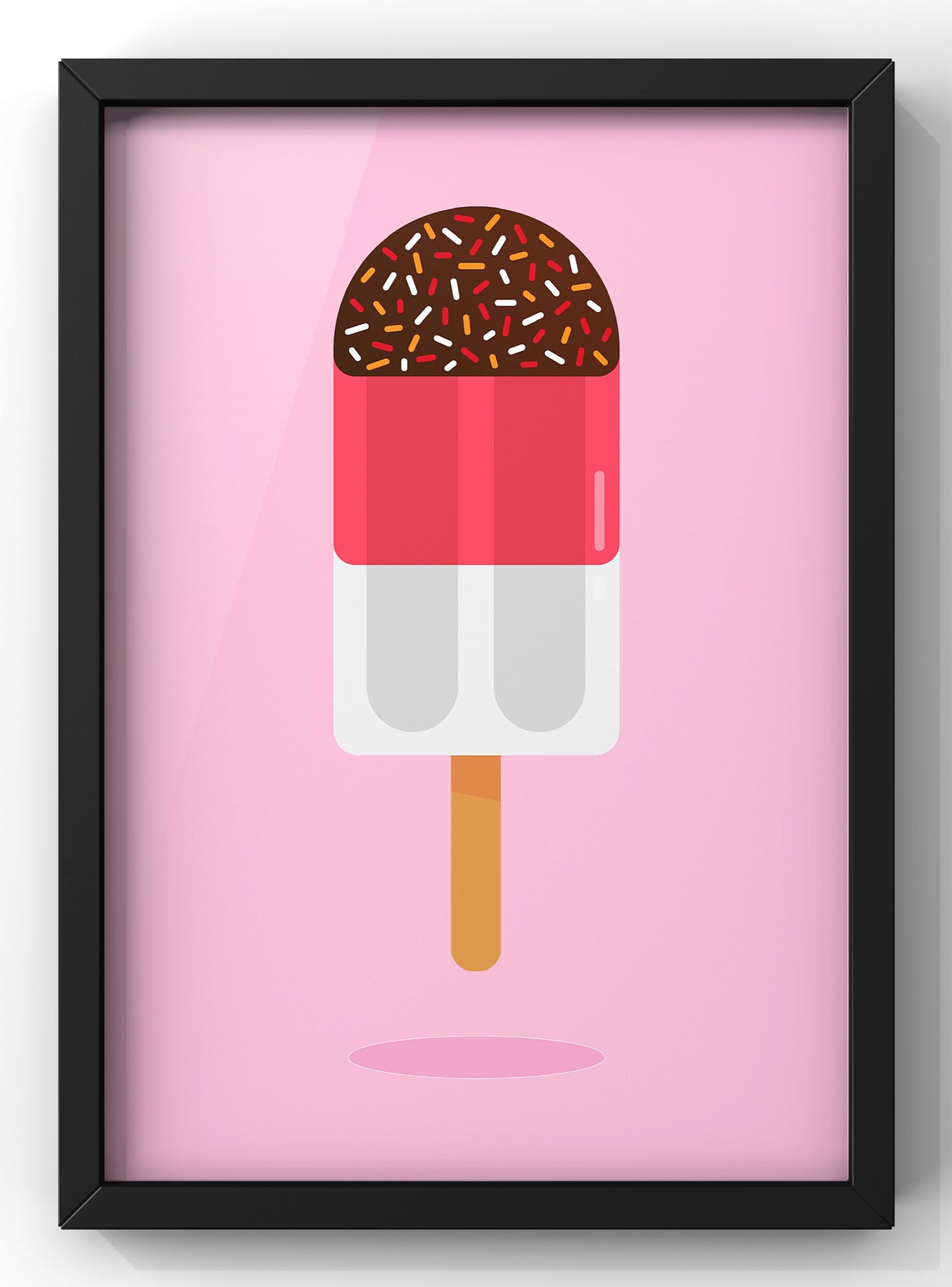Minimal Ice Pop Fab Lolly Print | Colourful Wall Art