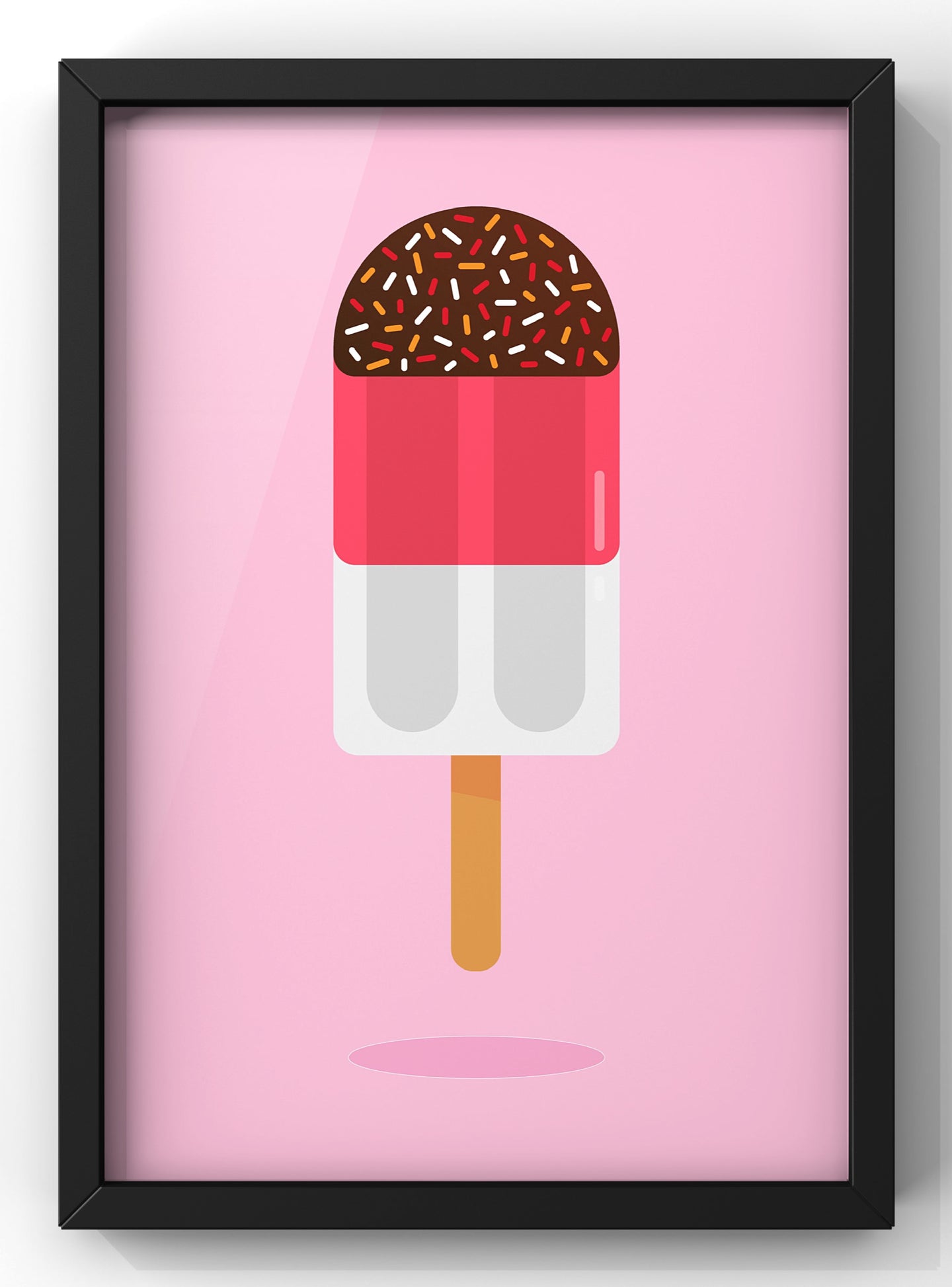 Minimal Ice Pop Fab Lolly Print | Colourful Wall Art
