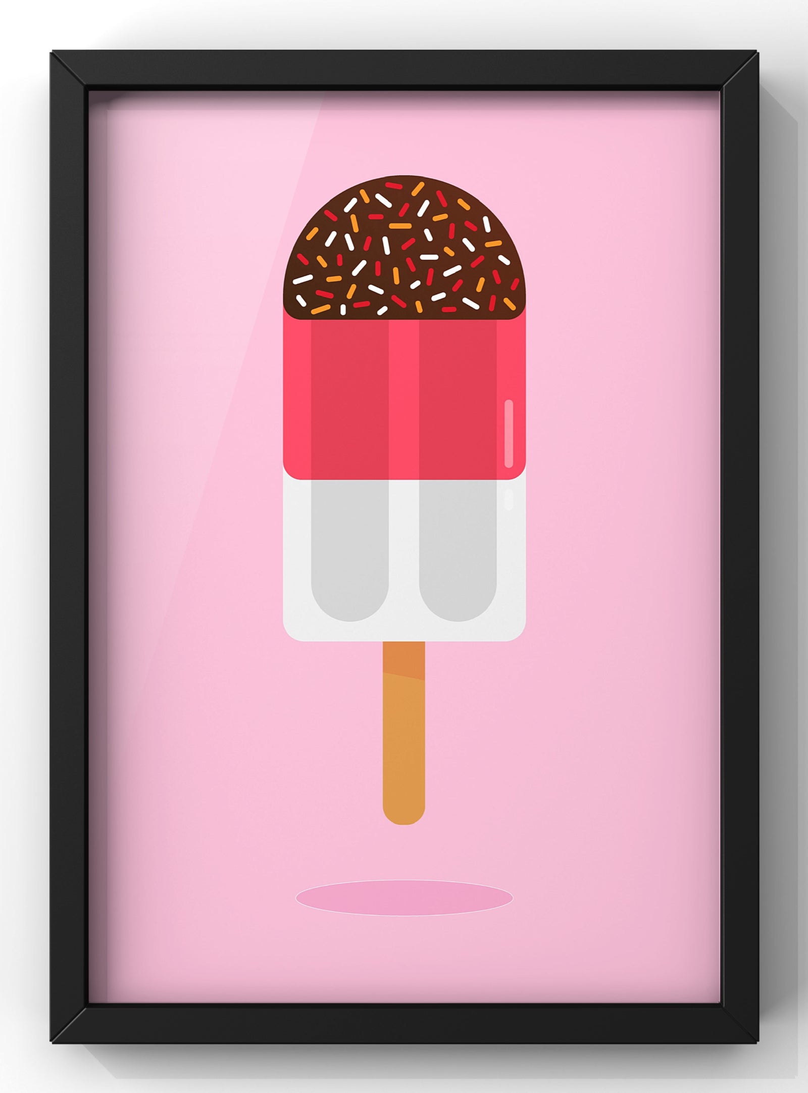 Minimal Ice Pop Fab Lolly Print | Colourful Wall Art