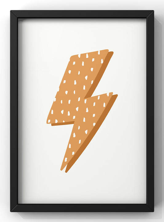 Boho Lightning Bolt Print | Minimal Wall Art
