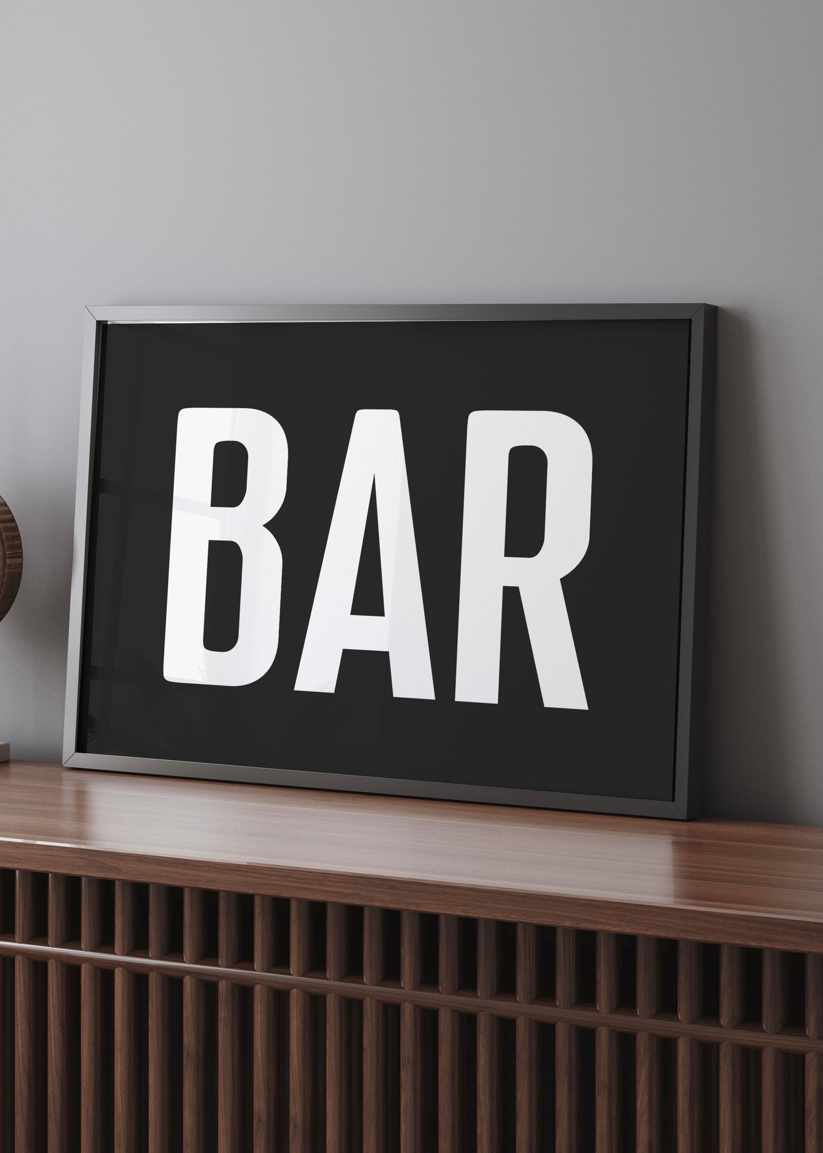 Bold Bar Sign | Black and white Wall Art