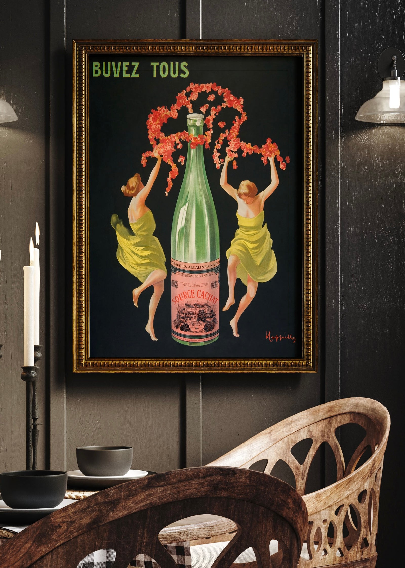 Drink all Evian-Cachat (ca.1912) print by Leonetto Cappiello | Vintage Wall Art