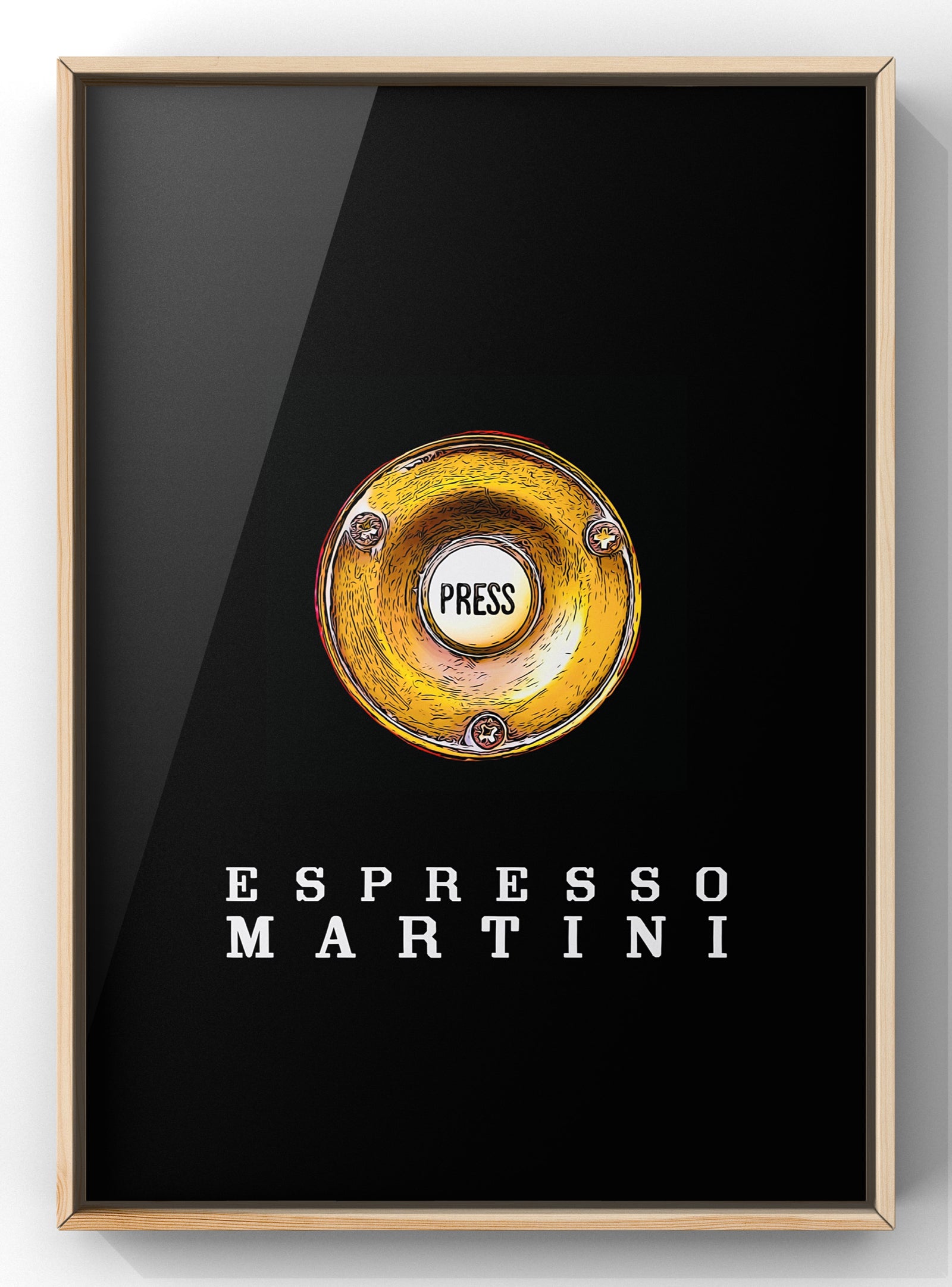 Press for Expresso Martini Print | Quirky Cocktail Wall Art