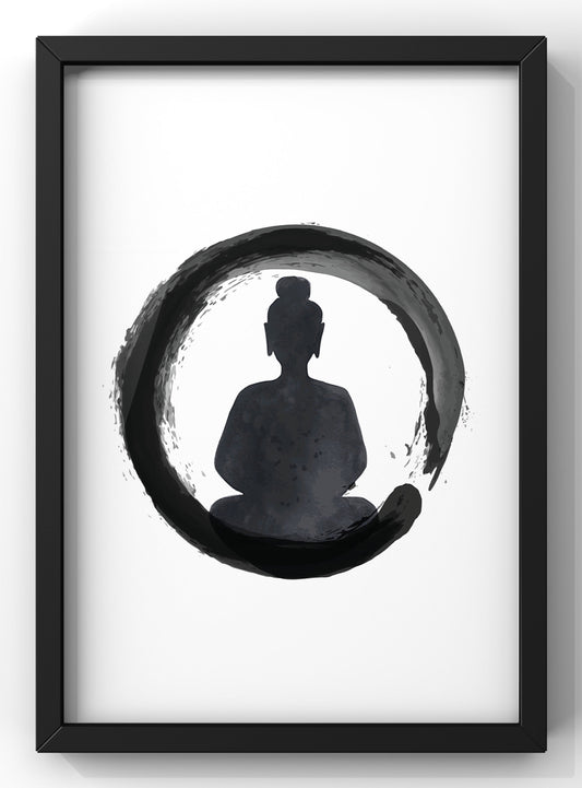 Minimal Zen Buddha Wall Art Print