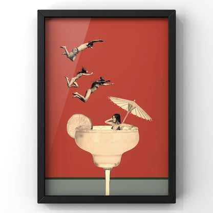 Time For Margarita | Cocktail kitchen wall art