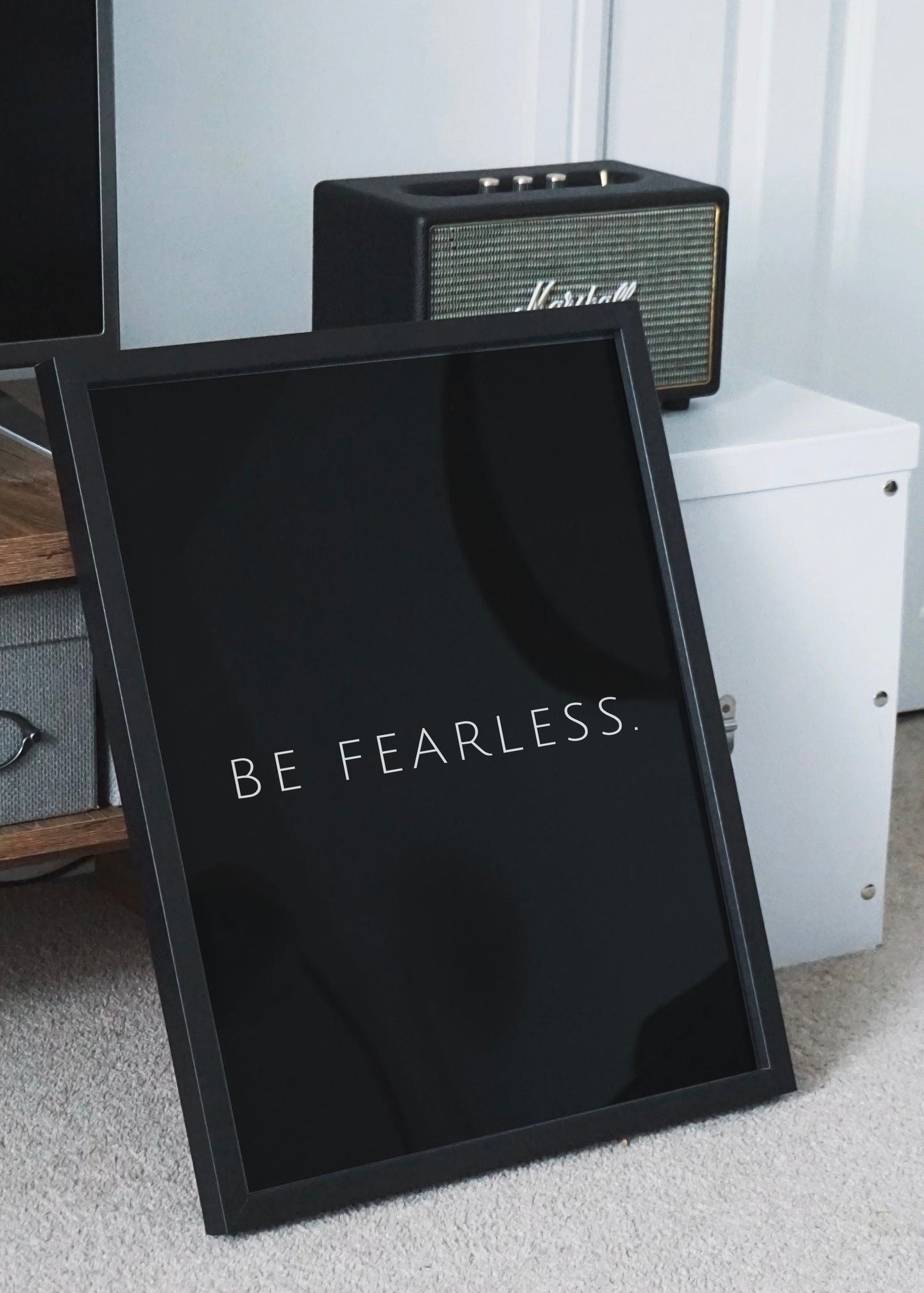 Be Fearless Minimal Quote Wall Art Print