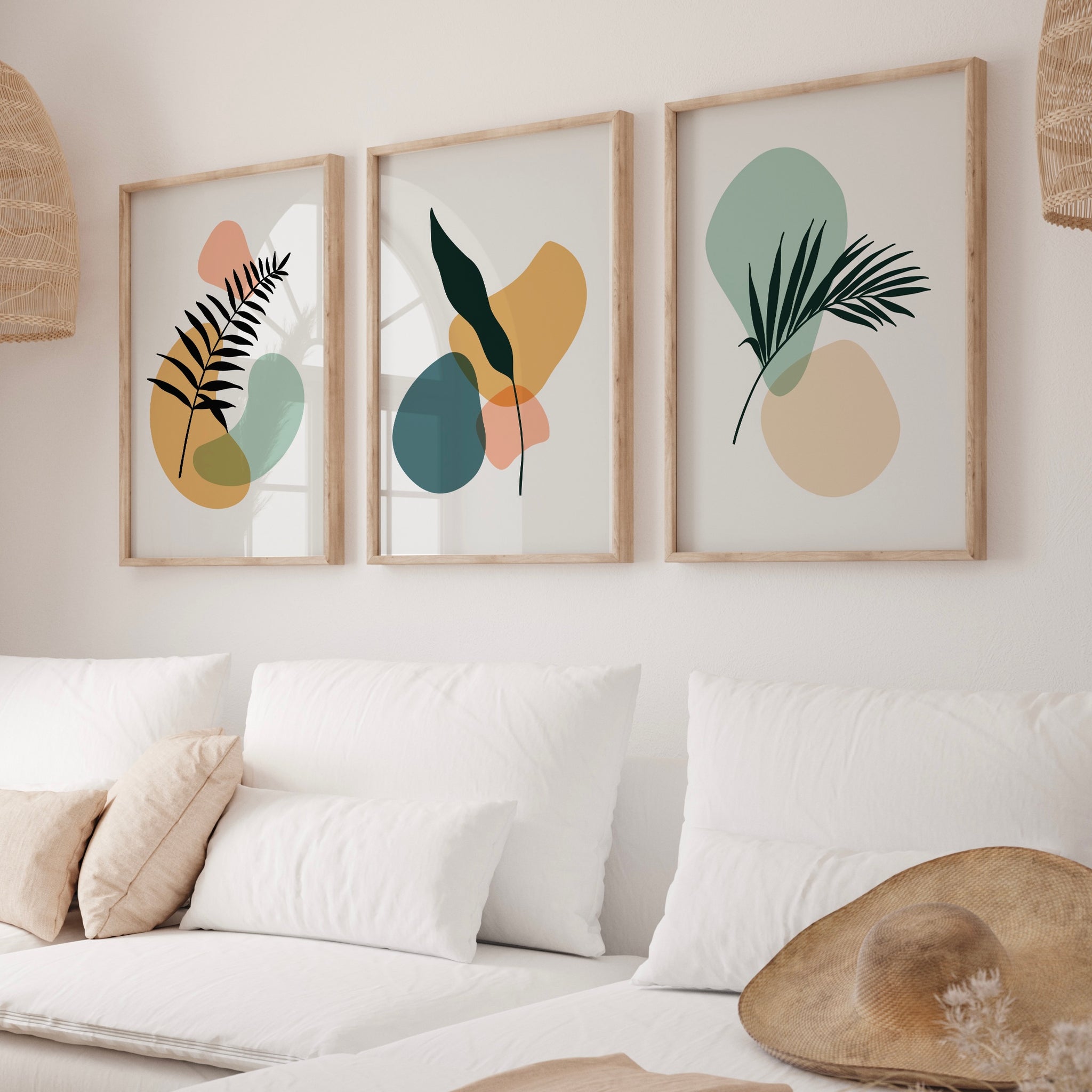 Minimal Botanical Gallery Wall Set of three