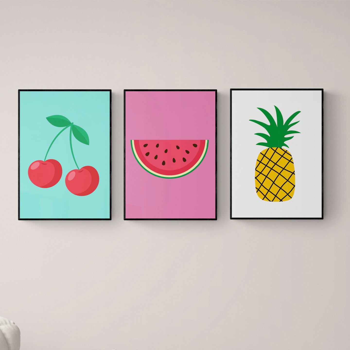 Bold Colours Fruit Set of 3
