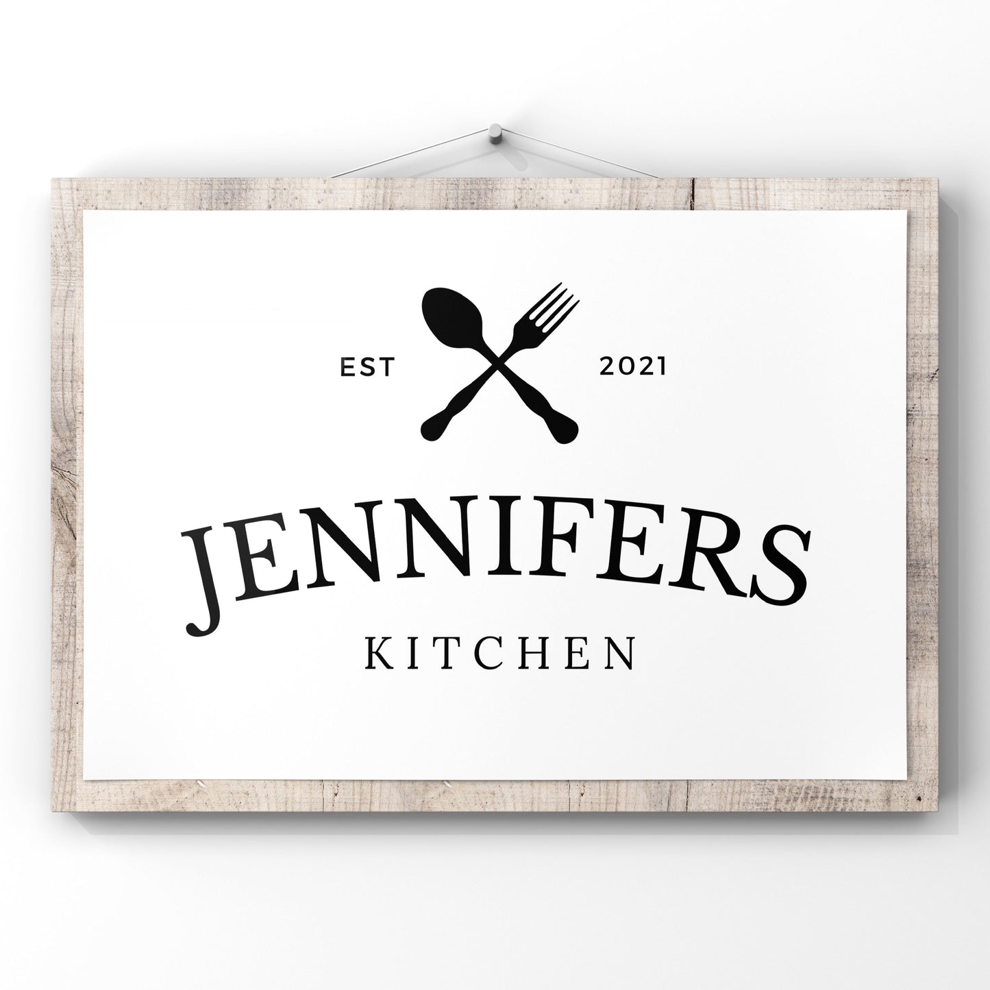Personalised Named Kitchen Sign Print