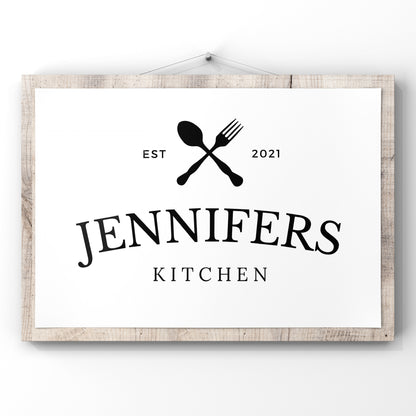 Personalised Named Kitchen Sign Print