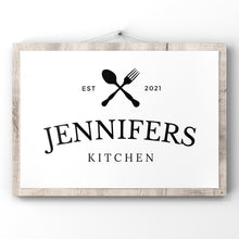 Load image into Gallery viewer, Personalised Named Kitchen Sign Print

