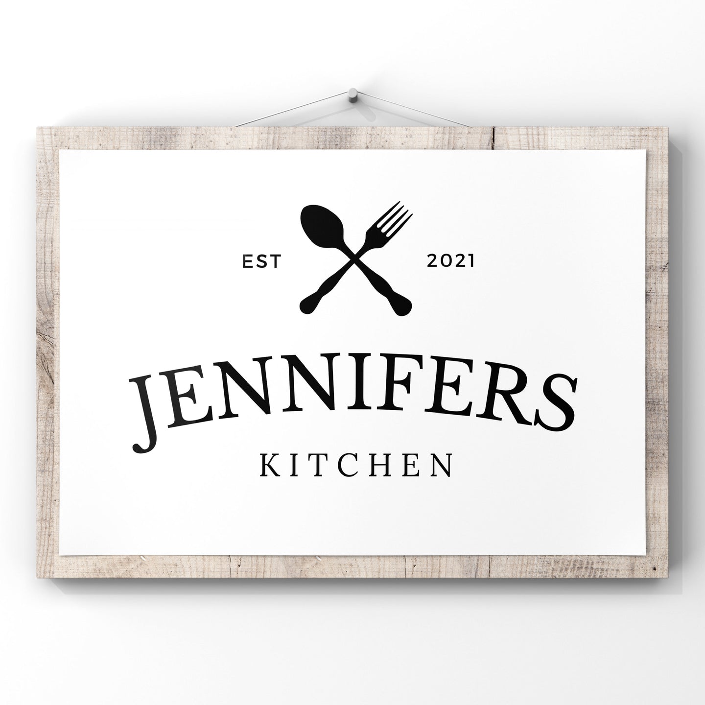 Personalised Named Kitchen Sign Print