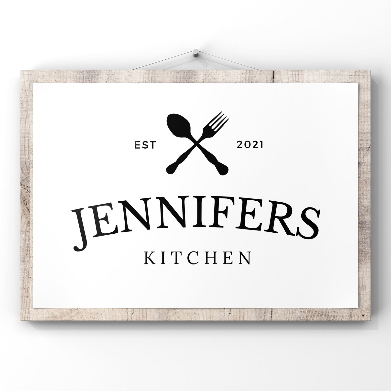 Personalised Named Kitchen Sign Print