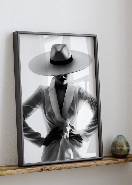 Fashion model Print | Black & White 60s photograph Vibe