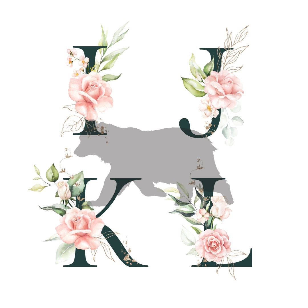 Personalised Letter Name Print | New Born Nursery Print