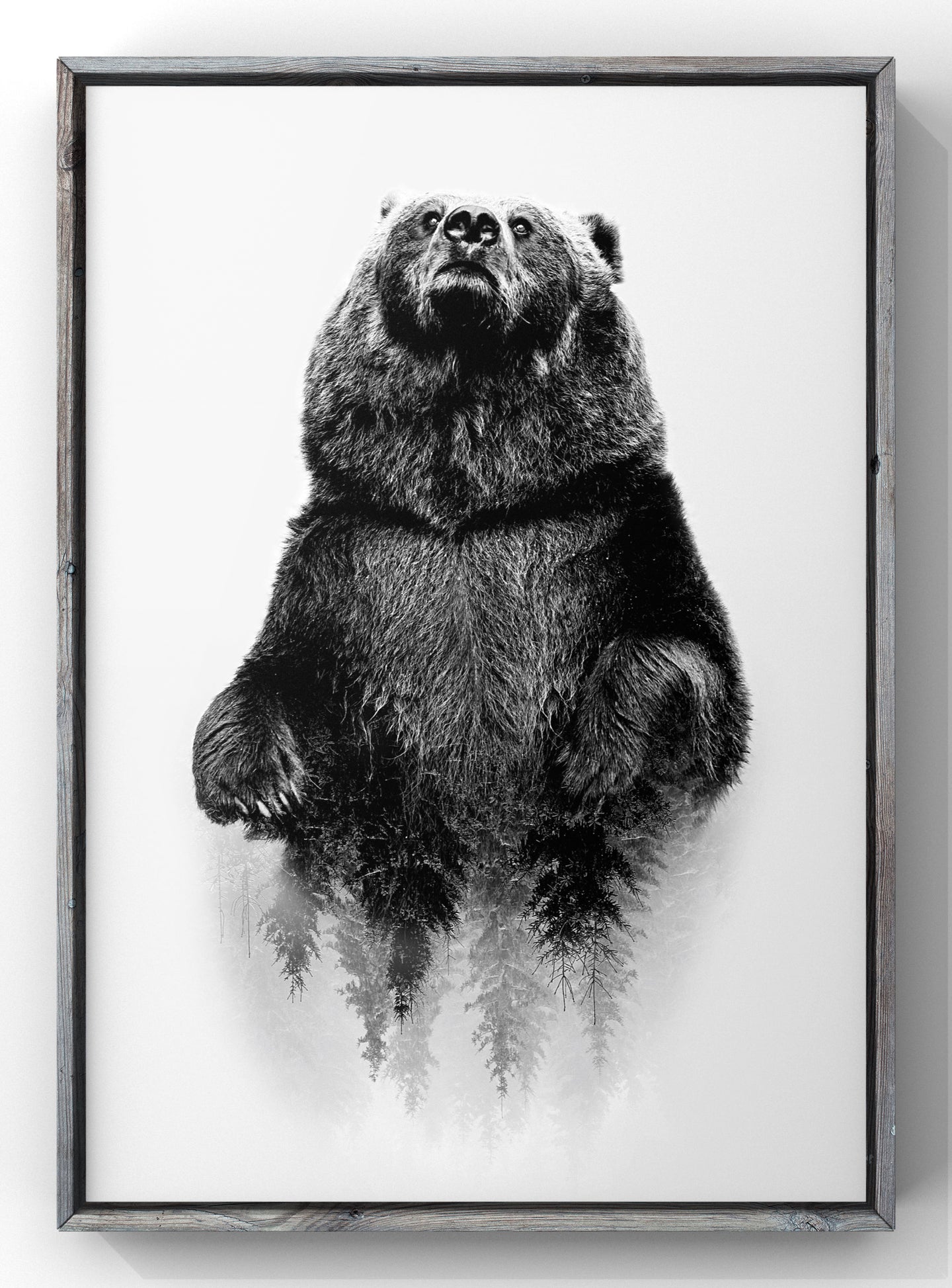 Forest Bear Print | Minimal Animal Wall Art