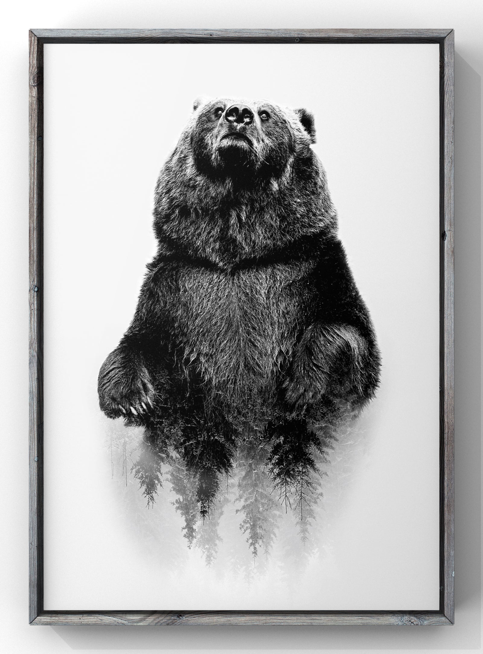 Forest Bear Print | Minimal Animal Wall Art