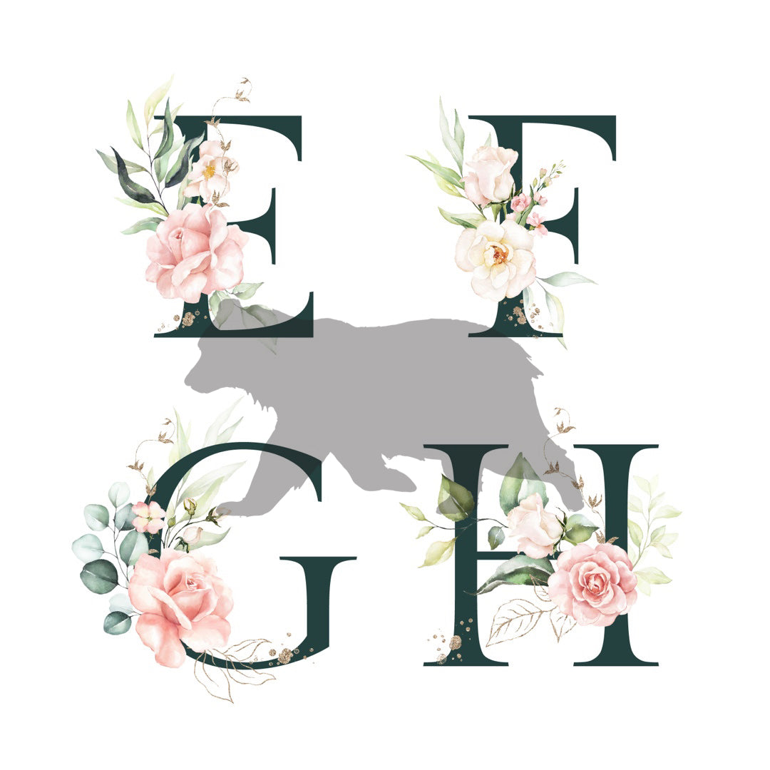 Personalised Letter Name Print | New Born Nursery Print