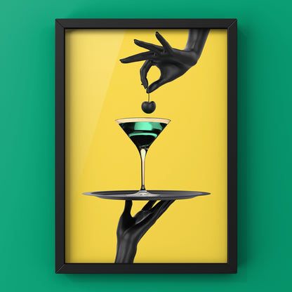 Let’s Make Martini’s Bold Wall Art | Bright Yellow Wall Art