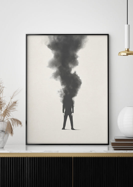 The Dark Arts Smokey Portrait Illustration  | Quirky Wall Art Print
