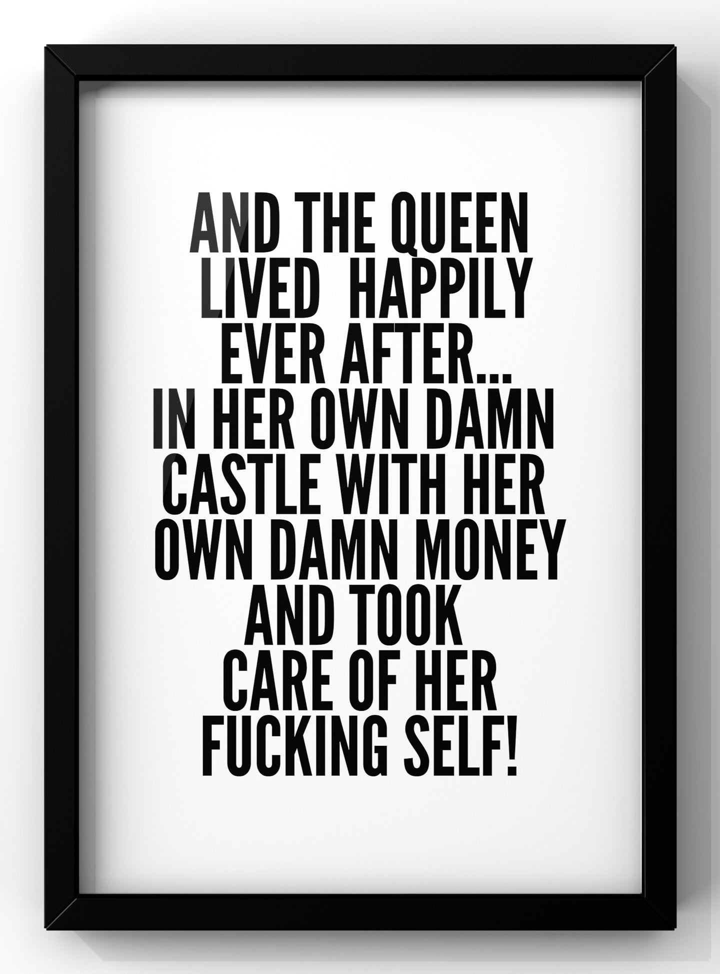 I’m The Queen of the Castle Quote Print | empowering  quote Wall art