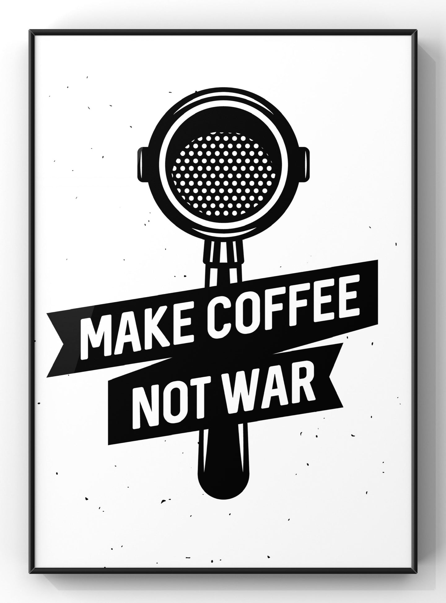 Make Coffee Not War Kitchen Wall Art Print